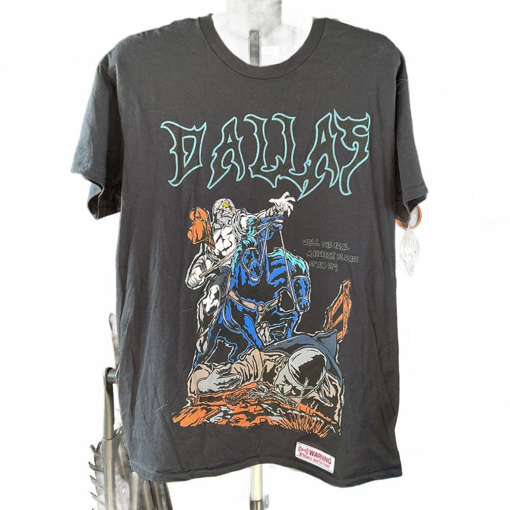 NWT Brand X "Skeleton Hoops" Dallas Basketball Graphic Tee Size Large